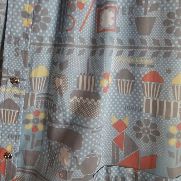 Blue Patterned Women's Nightgown - Picture 6 of 8